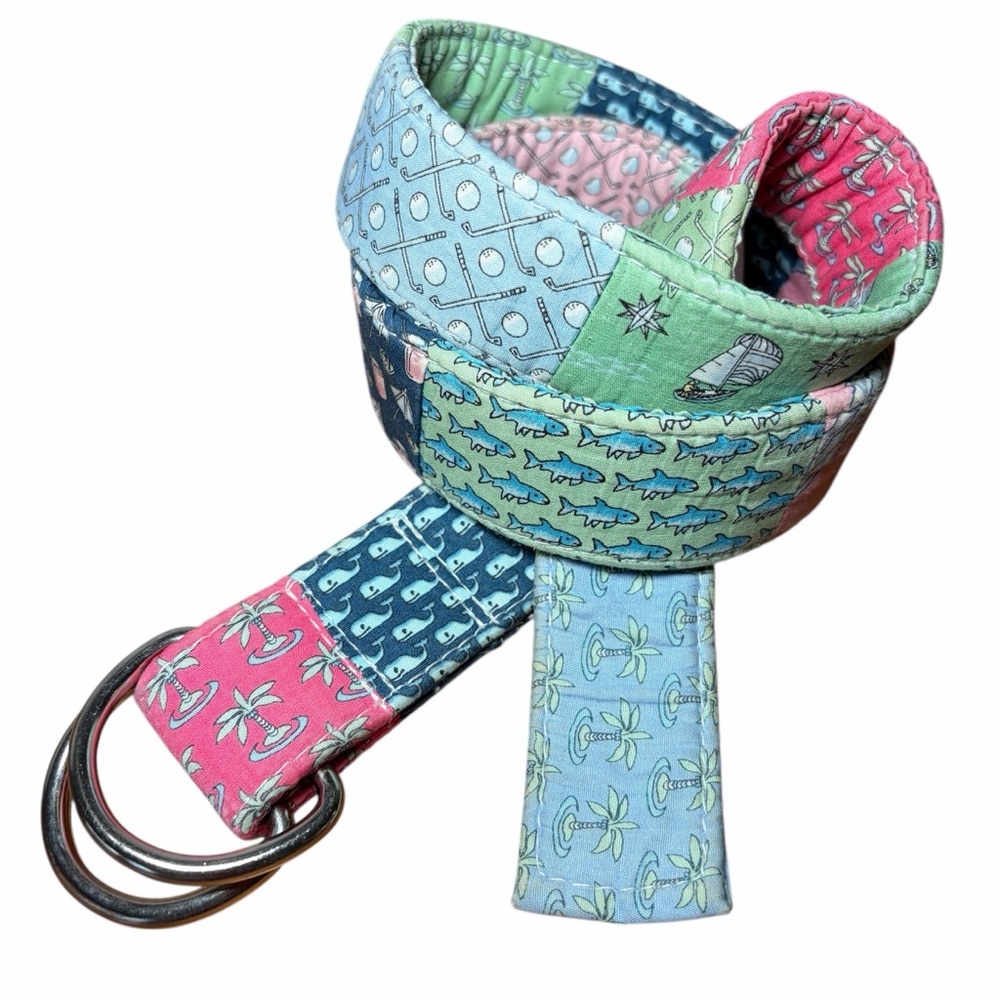 Vineyard Vines Women's Size Medium Cloth Patchwork Belt Nautical Preppy